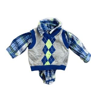 Baby Boy Vest and Onesie set